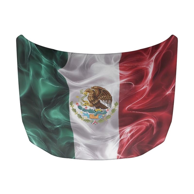 Mumeson Mexico Flag Car Hood Cover Stretch Polyester Protector with