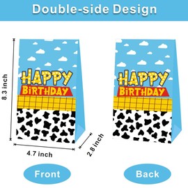 KoovDem 12pcs The Story Goodie Gift Bags for Birthday, Cute Bags for Party Supplies Birthday Decorations