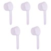 ONLYKXY 5pcs Clear Long Handle Plastic Measuring Spoons Coffee Protein