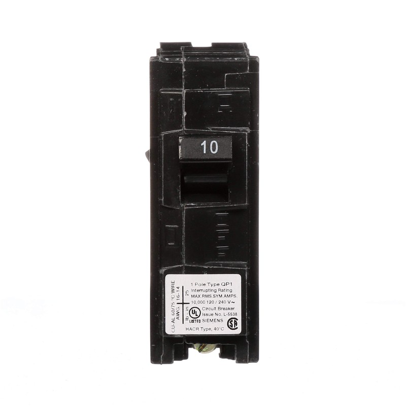 Q110 10-Amp Single Pole Type QP Circuit Breaker