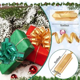 15 PCS Large Pull Bows for Gift Wrapping 6 Inches Gift Bows for Presents Party & Wedding Ribbon Bows for Boxes Gift Decorations Bulk Set for Christmas & Special Occasions (Red+Gold+Green)