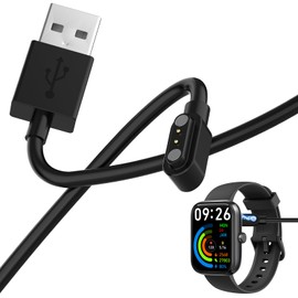 BYPGO Smart Watch Charger, Smartwatch Replacement USB Magnetic Charging Cable 2Pin Cord, Pin Spacing 3mm, Compatible with Mikego/BOOOMIC/SENBONO IDW25 VeryFit Watch