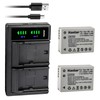 Kastar Battery (X2) & Dual USB Charger for Canon NB-10L,