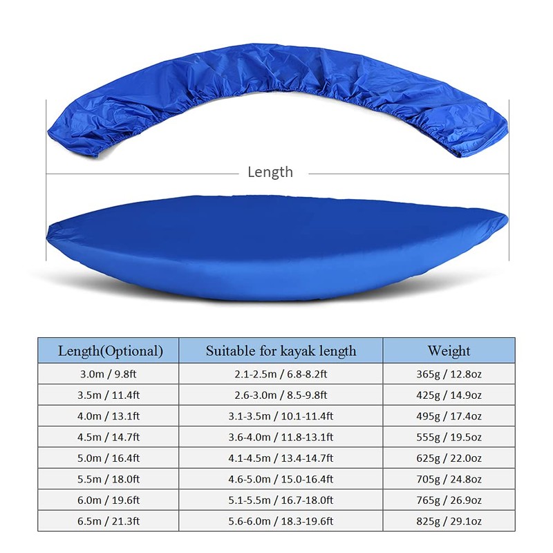 Lixada Professional Universal Kayak Cover Canoe Boat Waterproof UV Resistant