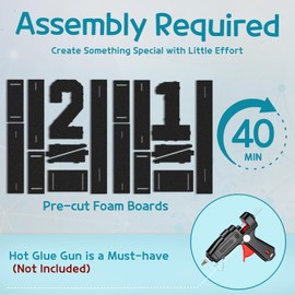 imprsv Marquee Numbers Black 21st-Birthday Decorations: Large 3ft Light Up Number 21 Birthday Decoration for Women Men Twenty One Year Old Decor Party Backdrop Anniversary Cardboard Big Mosaic Number 21