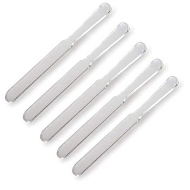 Acrylic Glass Cosmetic Spatula 15cm Long for Applying Canned Creams Transparent Kosmetex Cosmetic Spatula Pack of 5