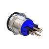 Metzler - Pressure Switch 22mm - LED Ring Lighting Blue