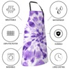 Yipaidel Waterproof Purple Tie Dye Adjustable Bib Apron for Cooking