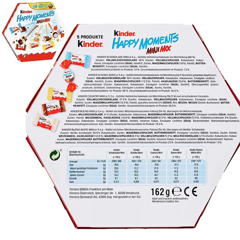 Kinder Happy Moments Mini Mix 5.71 Ounce