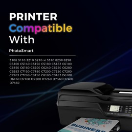 HOTCOLOR Remanufactured for hp 02 Ink Cartridges Replacement for HP C6280 Ink cartridges Photosmart c7250 Ink C7200 C7280 8250 C6180 C5280 Printer (3BK/2C/2M/2Y/2LC/2LM, 13-Pack)