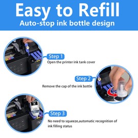 LCL 102 Ink Compatible with Epson 102 Black Ink Bottle Multipack for Epson ET-2700 ET-2750 ET-2751 ET-2756 ET-2850 ET-2851 ET-2856 ET-3700 ET-3750 ET-3850 ET-4750 50 ET-504850 ET-4856 (2 Pack)