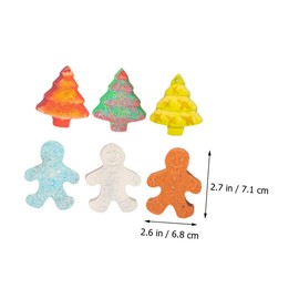 NOLITOY Gingerbread Man Bath Salts Balls Set Christmas Scented Aroma Bath for Soaking Foot Bath Spa Day