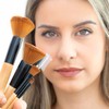 InnovaGoods - 5 Piece Wooden Makeup Brush Set with Carry