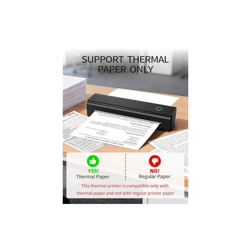 NDYIN N80 Wireless Thermal Printer - Portable Inkless Printing