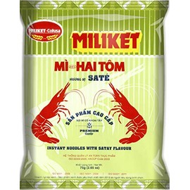 Miliket-Colusa Vietnam Instant Ramen Noodles - Shrimp Satay Flavor Saté (Pack of 10)