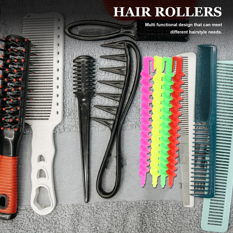 minkissy Spiral Hair Perm Rod 26pcs Plastic Barber Hairdressing Styling