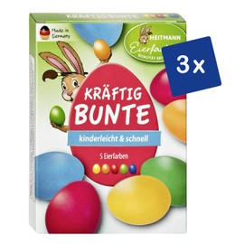 Heitmann Kräftig Bunte Egg Dye, Brightly Coloured – 5 Liquid Cold Dyes – Easter Eggs Paint