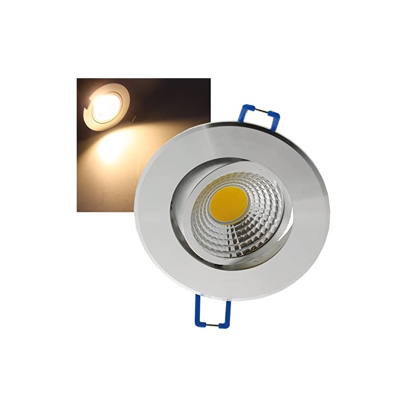 LED Downlight 5 W 350 lm Warm White Silver "