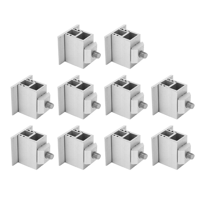 10Pcs Adjustable PV Solar Panel Middle Clamp Aluminum Alloy Photovoltaic