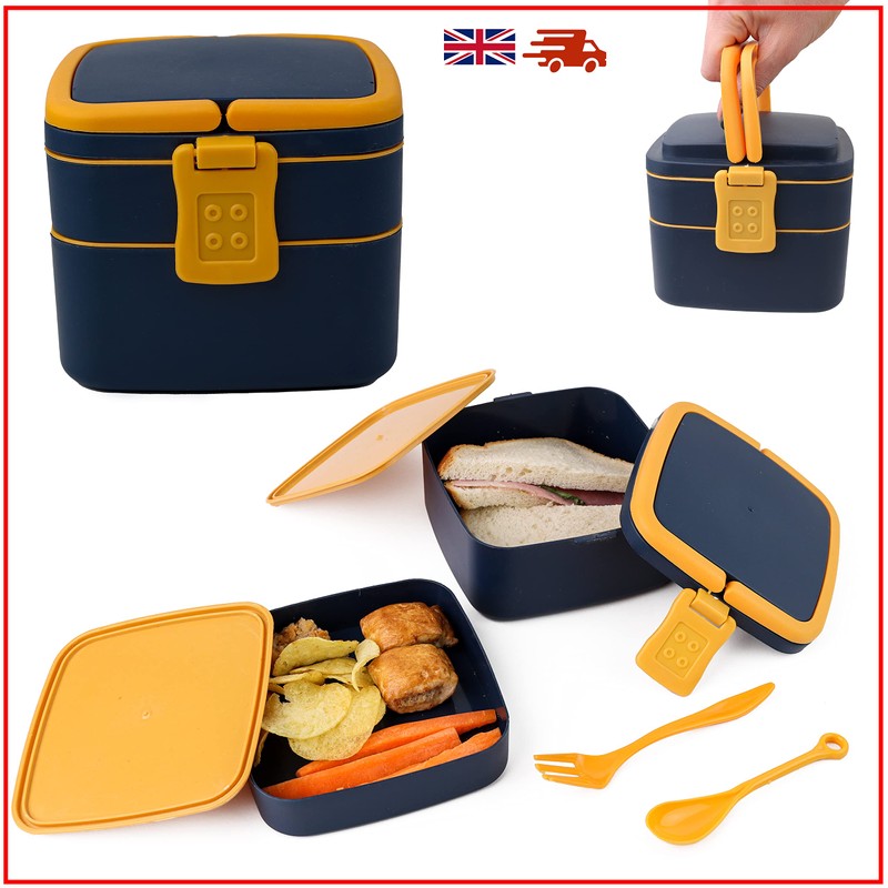 DIVCHI Lunch Box Meal Holder 2 Compartments Bento Boxes With