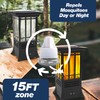 PIC Tabletop Solar Mosquito Repellent with Flame Effect, Essential Oil