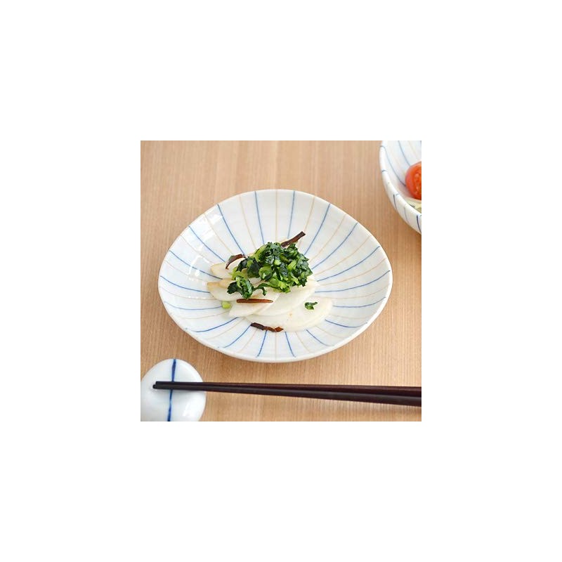 Tableware East Triangular Platter, 9.1 inches (23 cm), Blue Tea