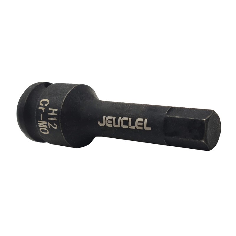 JEUCLEL 12mm Hex Impact Bit Socket, H12 1/2-Inch Impact Drive