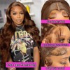 Chocolate Brown Lace Front Wigs Human Hair Body Wave 26