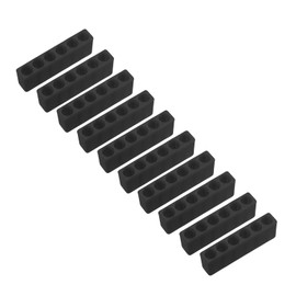 sourcing map 10pcs 6 Holes Screwdriver Bit Holder, 7.2mm Dia Plastic Hex Shank Storage Case Black
