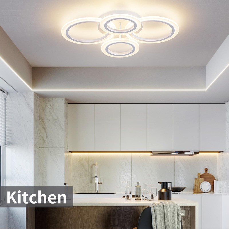 Shine LUEST 34W LED Ceiling Light with Remote, 3000-6000K Dimmable