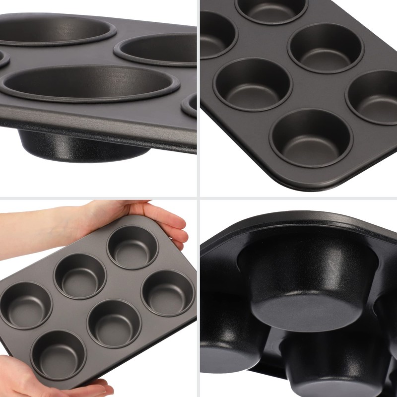 KADAX Muffin Tray, 27 x 19 cm Baking Tray, Non-Stick