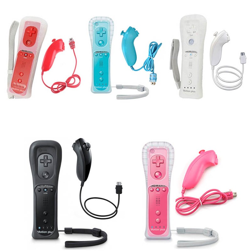 Remote Controller Remote and Nunchuck Controllers with Silicone Case Compatible