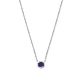 Kendra Scott Davie Pendant Necklace in Sterling Silver, Fine Jewelry for Women, Blue Iolite