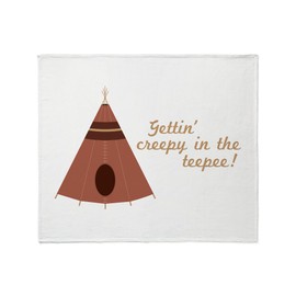 CafePress Creepy in The Teepee Throw Blanket Super Soft Fleece Plush Throw Blanket, 60"x50"