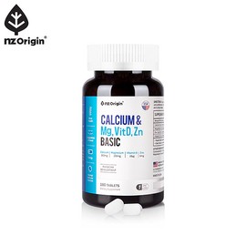 NZ Origin Calcium & Magnesium Vitamin D Zinc Basic (180 Tablets) 1 Bottle / 엔젯오리진 칼슘 앤 마그네슘 비타민D 아연 베이직(180정) 1통