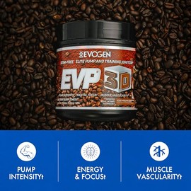 Evogen EVP 3D - Preentrenamiento en polvo sin estimulantes para hombres y mujeres | Preentrenamiento sin azúcar ni estimulantes con beta-alanina y cre
