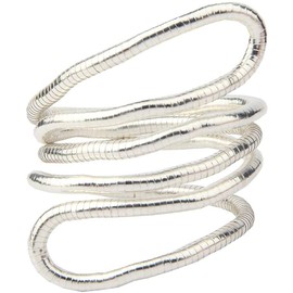 KUIYAI Bendable Snake Necklace Multi-Purpose Necklace Flexible Twist Jewelry (snake silver)
