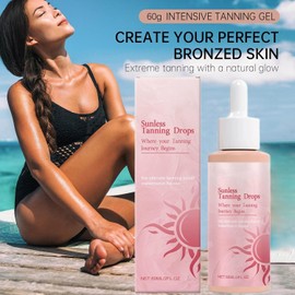 Sunless tanning drop, enhances natural tanning, moisturizes the skin, no streaks, natural luster. Face and body. Suitable for all skin types. 60ml