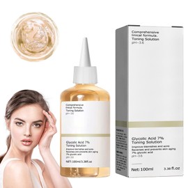 Glycolic Acid 7% Toning Resurfacing Solution, 100 ml Glycolic Acid Toner, Exfoliating Toning Solution for Professional Face Care, Skin Rejuvenation, Face Scrub, Dark Acne