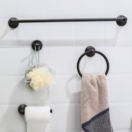 Ntipox 4 Piece Antique Bathroom Hardware Accessories Set Oil Rubbed Bronze,24 Inch Towel Bar Set,Towel Rack Set,Bathroom Towel Holder Set