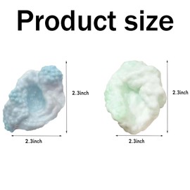 2 PCS Squishy Stress Balls, Vacuum Stress Relief Toys, Soft Sugar Ball Fidget for Kids & Adults, Perfect for Office, School & Home Use, Stress Toys Gifts for Relaxation (Green, Blue)