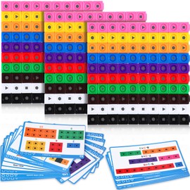 Libima 318 Pcs Math Counting Cubes Building Cubes Set with Stem Cards Linking Cubes Counting Blocks Manipulatives Math Preschool Math Counter Games for Boys Girls 4-8 Back to School Supplies