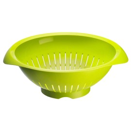 Westmark Seiher/Sieb, mit Griffmulden, Innendruchmesser: 25 cm, Kunststoff, BPA-frei, Farbe: Grün, 2424227A