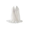 GZRYEJLEI 1pc White Cotton Blend Crinkle Soft long Scarf with