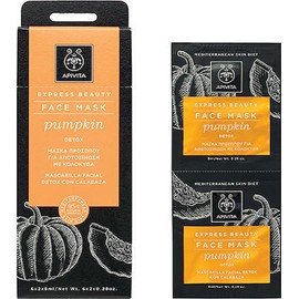 Apivita Express Beauty Detox Face Mask with Pumpkin, 2x8ml