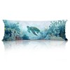 XUNLURY Coastal Beach Ocean Turtle 20x54 Body Pillow Cover, Ocean