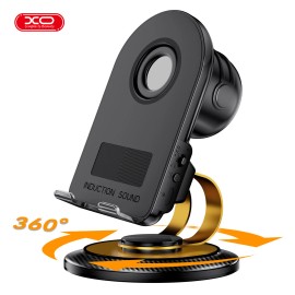 XO Wireless Audio Bluetooth Speaker W/ Charger Phone Holder Stand 360° Revolve