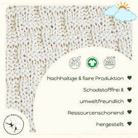 SonnenStrick 3009002 Baby Blanket 100 x 90 cm 100% Organic Cotton Made in Germany