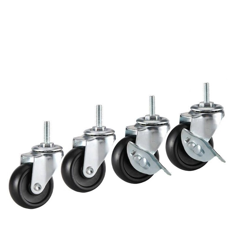 HZHMPM Heavy Duty 2 Inch 1/4"-20 Threaded Stem Caster with