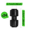 MIXC 20 Pack 1/4" Drip Irrigation Coupling Connectors, Quick Connect
